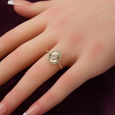 Goutte Model Baguette Or Bague 14 Carats - 14K - 2.48g - EZ Gold