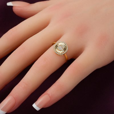Efektli Jaune Or Baguette 14 Carats Bague - 14K - 2.29g - EZ Gold