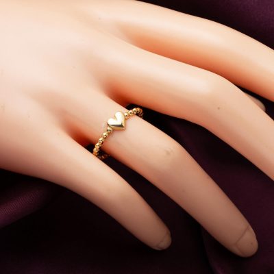 14K with Heart Minimal Gold Ring - 14K - 1.35g - EZ Gold
