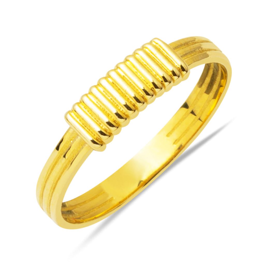Magne 14 Karat Plain Minimalist Gold Ring