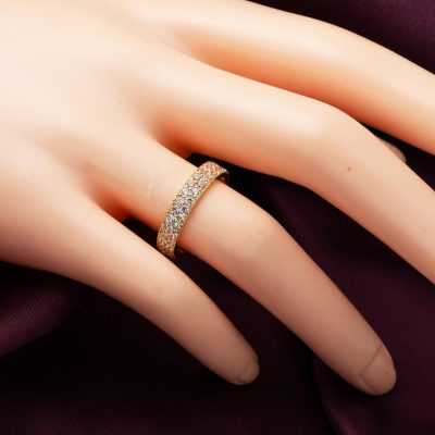 İki Rang Tamtur avec Pierres 14 Carats Or Bague - 14K - 2.7g - EZ Gold