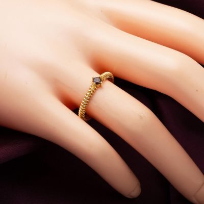 14K Smoky Kuvars with Stones Gold Ring - 14K - 1.92g - EZ Gold