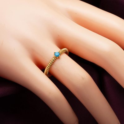 14K Firuze with Stones Gold Ring - 14K - 1.85g - EZ Gold