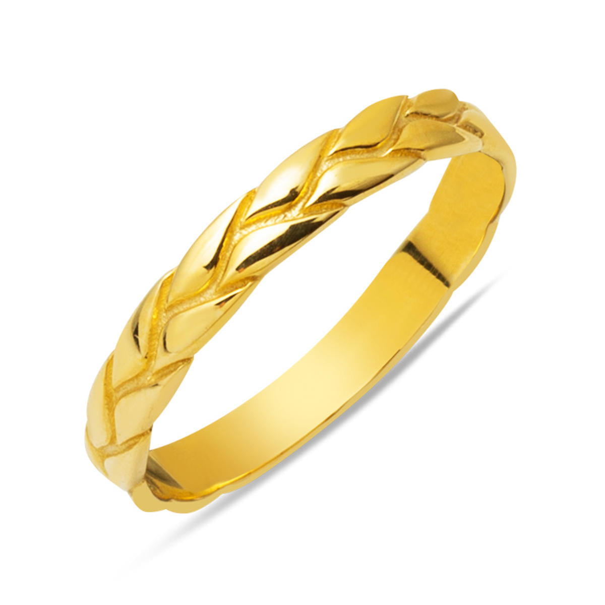 Saç Wovensü Minimalist 14 Karat Gold Ring