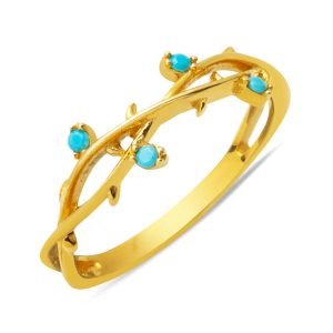 14 Karat Firuze with Stones Ivy Ring