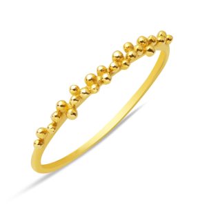 Mini Boules Minimaliste 14 Carats Or Bague