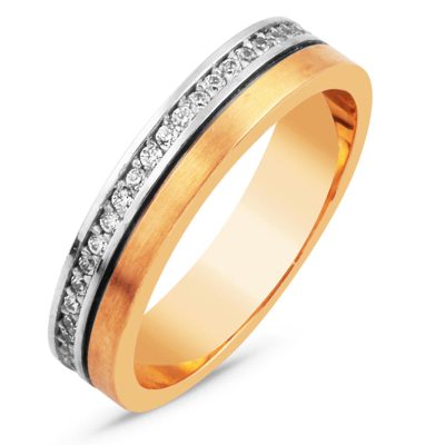 14K Rose White Gold Women's Alyans