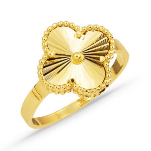 14 Karat Clover Gold Ring
