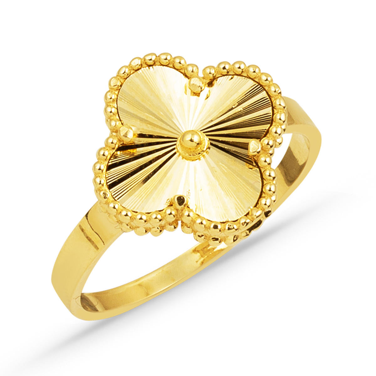 14 Karat Clover Gold Ring