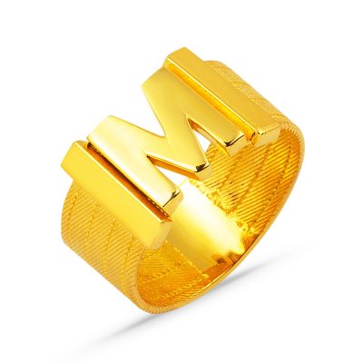 M Letteri 22K Trabzon Mesh Gold Ring