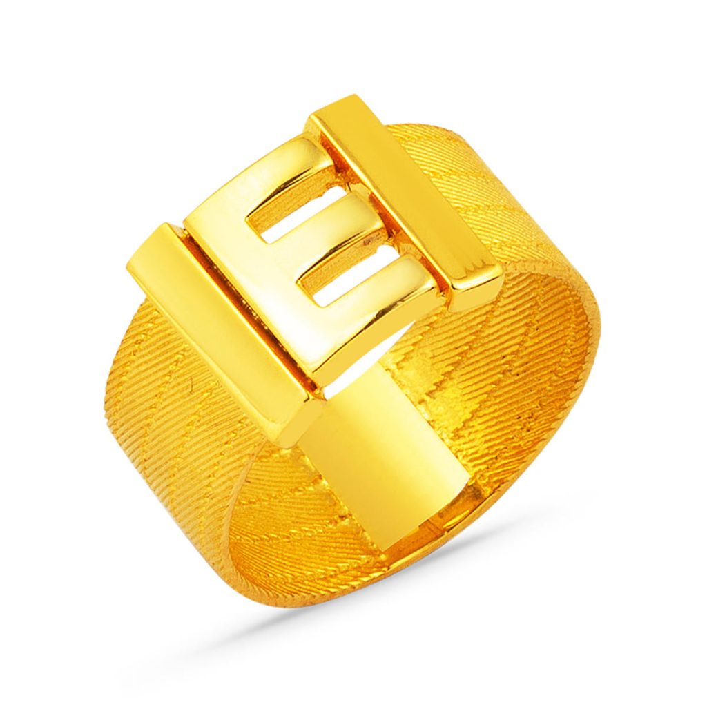 E Lettrei 22 Carats Trabzon Tresse Or Bague