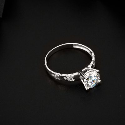 Solitaire 14K White Gold Ring - 14K - 2.2g - EZ Gold