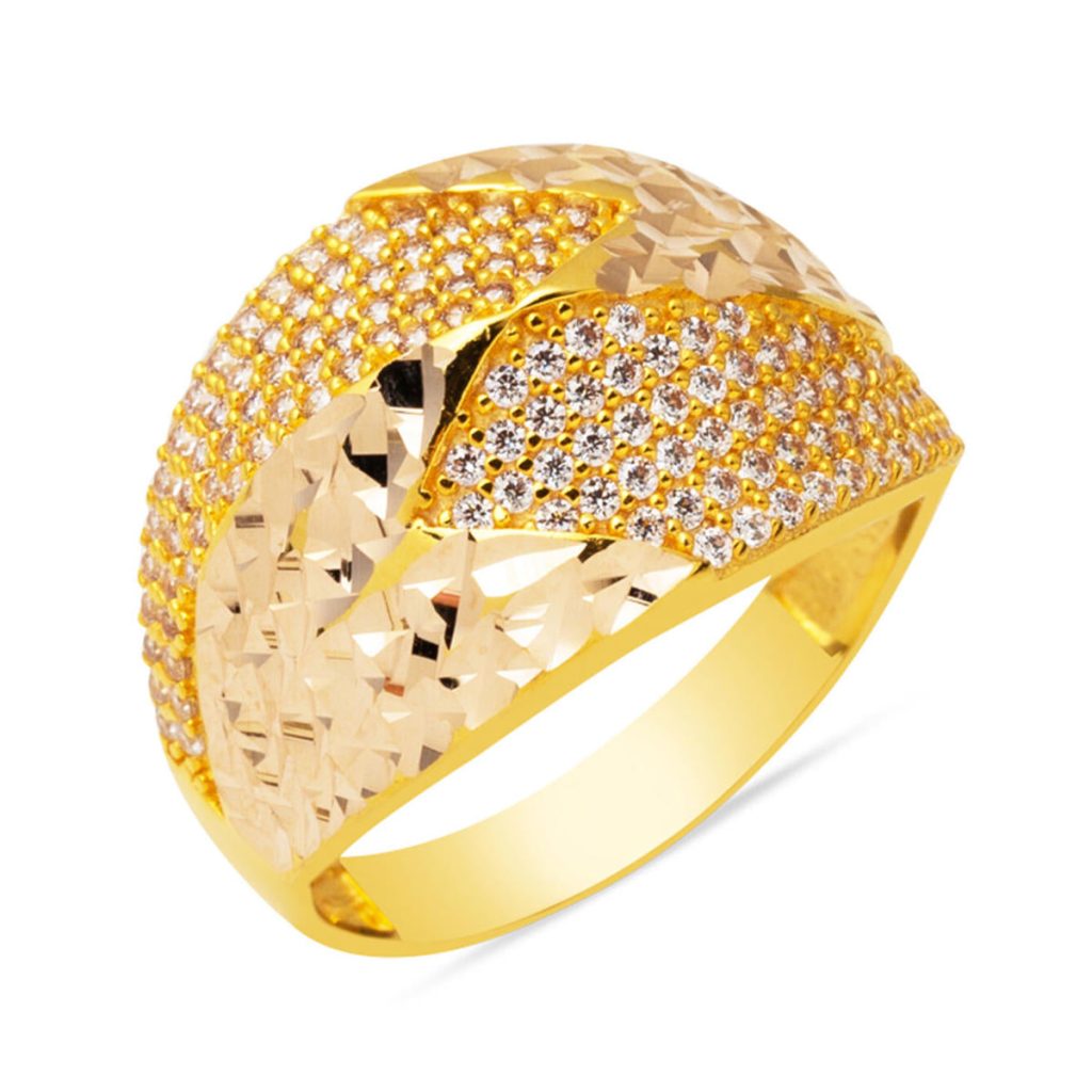 14 Carats Lale Design avec Pierres Or Bague