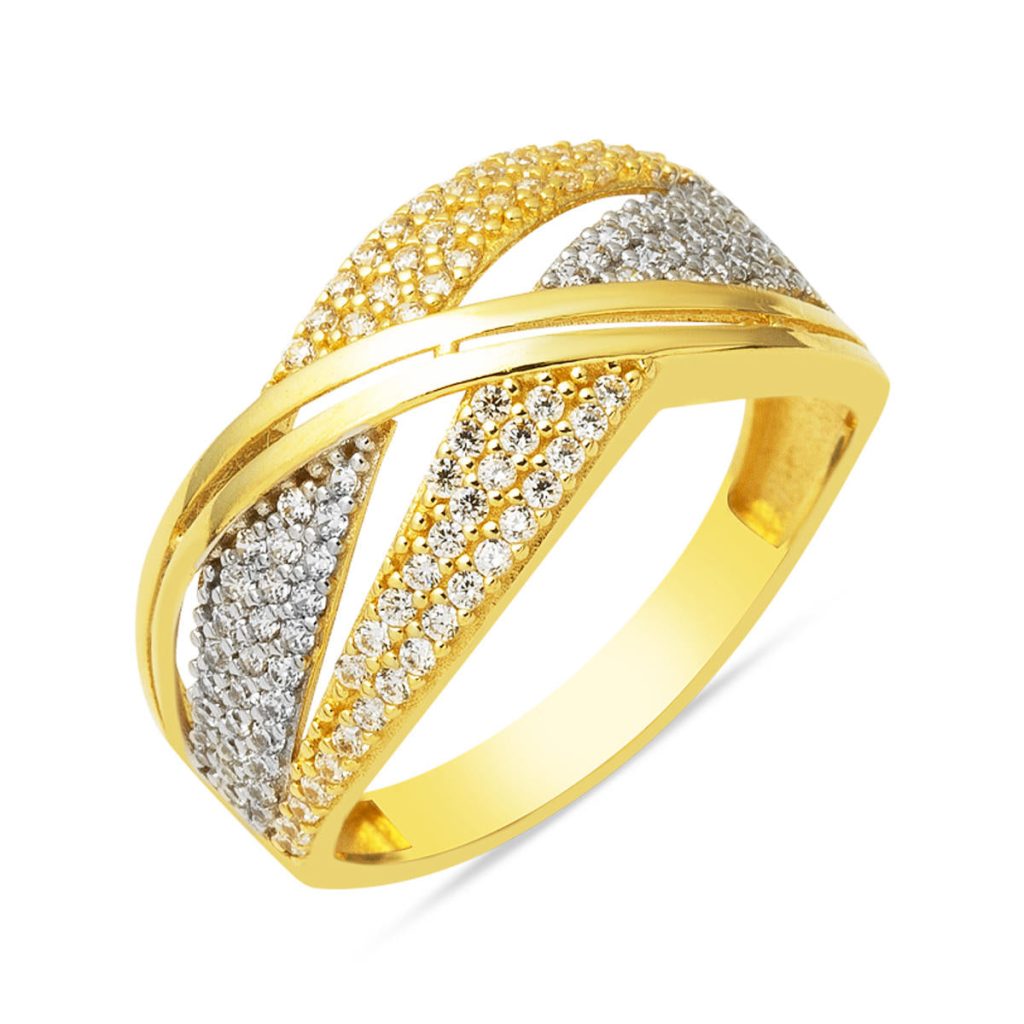 14 Karat Meltem with Stones Gold Ring