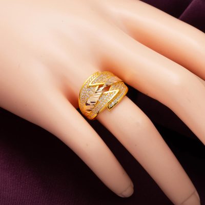 Kalem İşlemeli 14 Ayar Kadın Altın Yüzük - 14K - 3.62g - EZ Gold