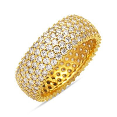 5 Row with Stones 14K Gold Tamtur Ring