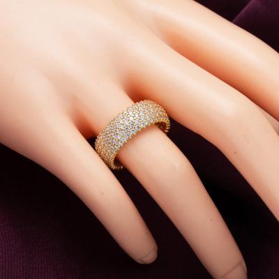 5 Row with Stones 14K Gold Tamtur Ring - 14K - 5g - EZ Gold