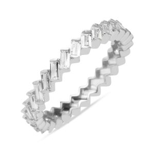 White Gold 14 Karat Baguette Eternity Ring