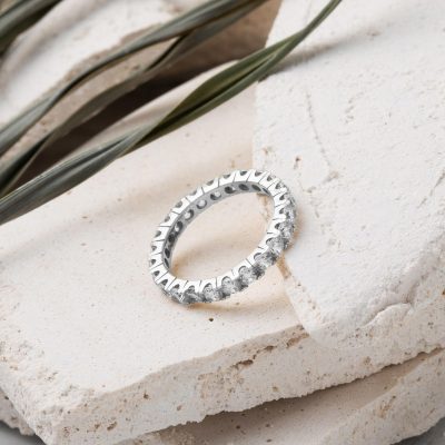 14K with Stones Tamtur White Gold Ring - 14K - 2.6g - EZ Gold