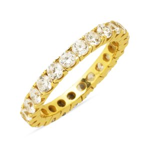 14 Carats avec Pierres Eternite Or Bague