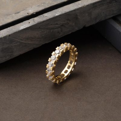 14K Kalın Tek Row Tamtur Gold Ring - 14K - 4.3g - EZ Gold