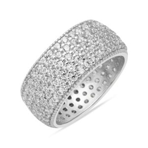 Blanc Or 5 Rangs Eternite Alliance Bague