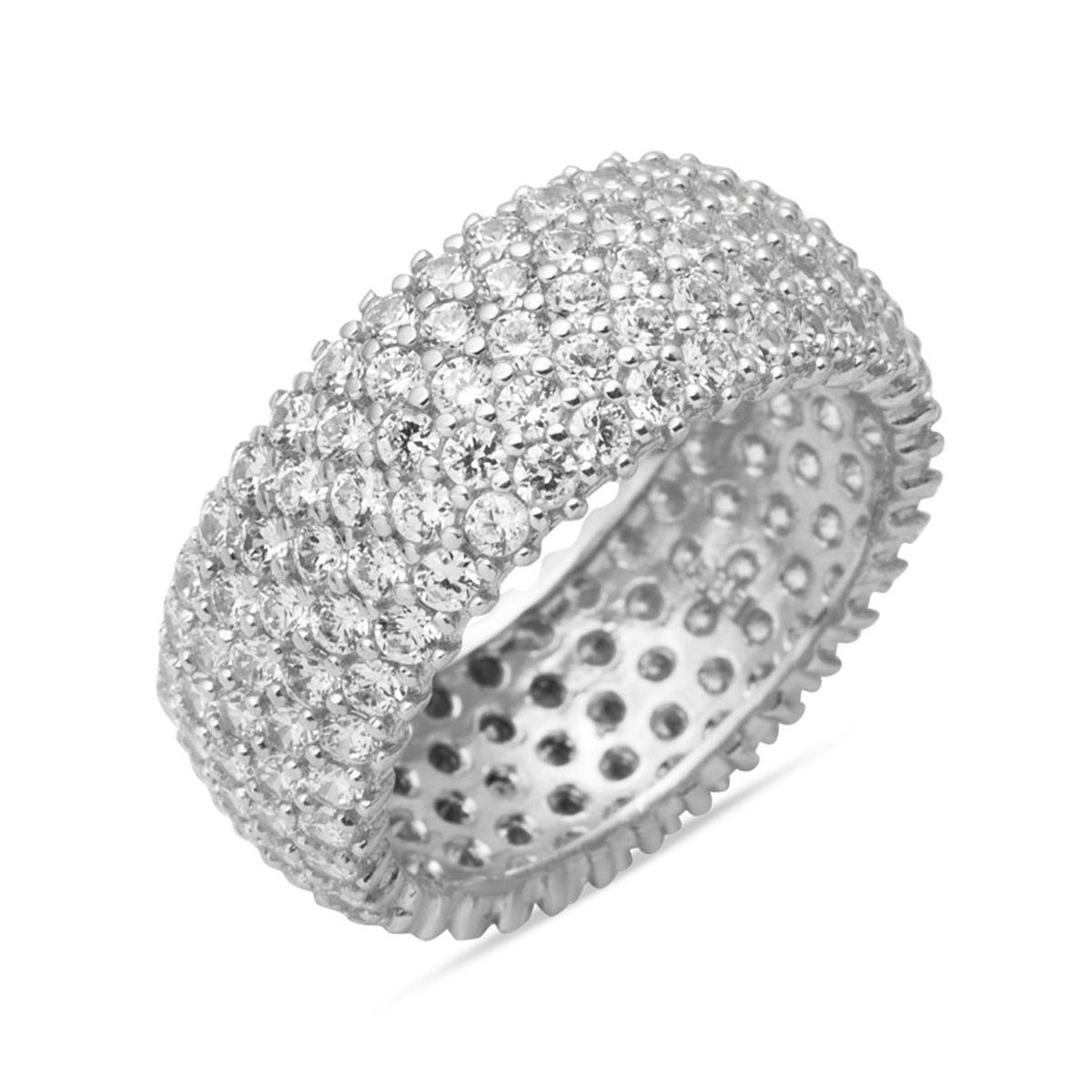 5 Row Tam Tur White Gold Wedding Ring Ring