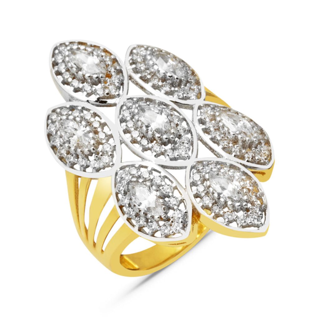 14 Carats Or avec Pierres Koloni Bague