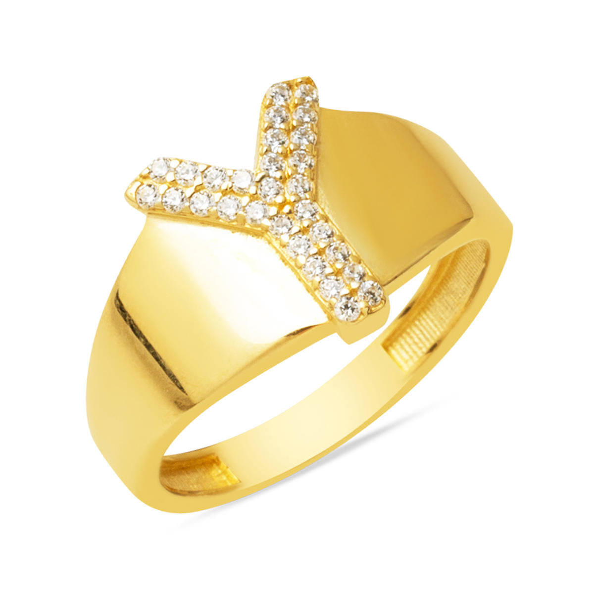 14 Carats Or Y Lettre Bague