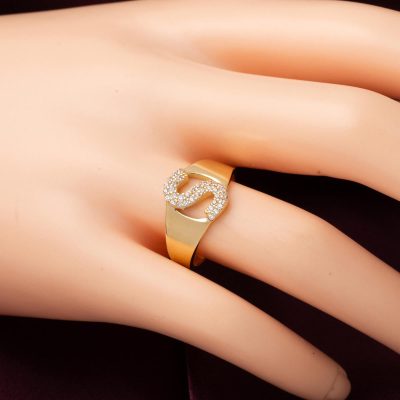 14K Yellow Gold S Letter Ring - 14K - 2.9g - EZ Gold