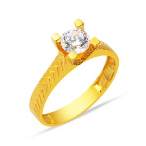 Çavuş 22 Carats Or Solitaire Bague