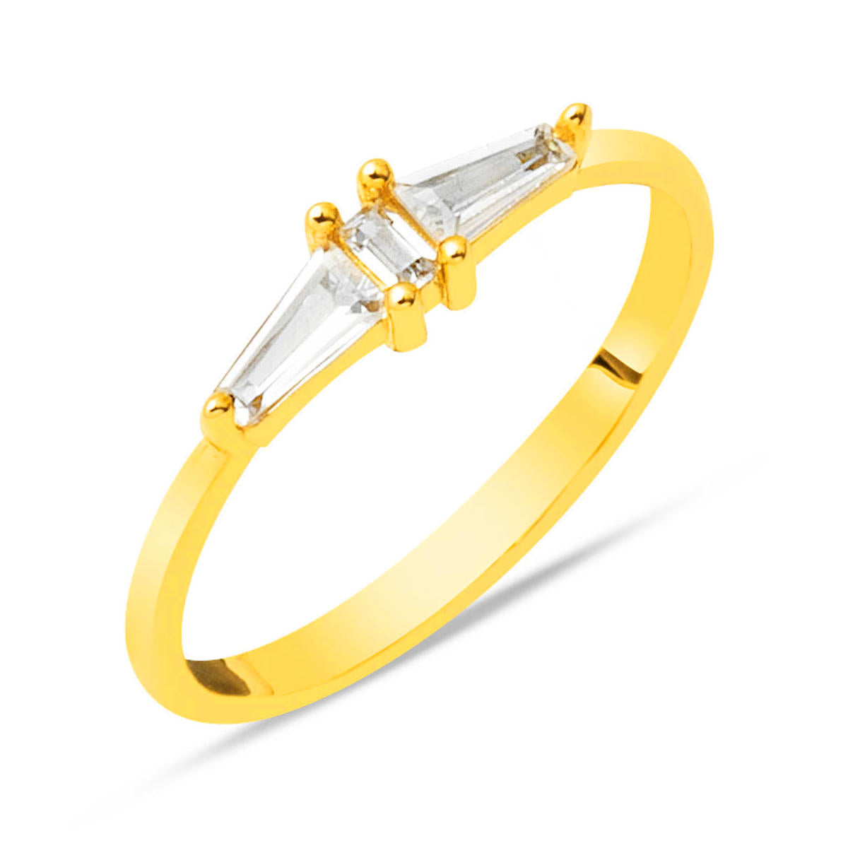 Baguetteli Jaune Or 22 Carats Bague