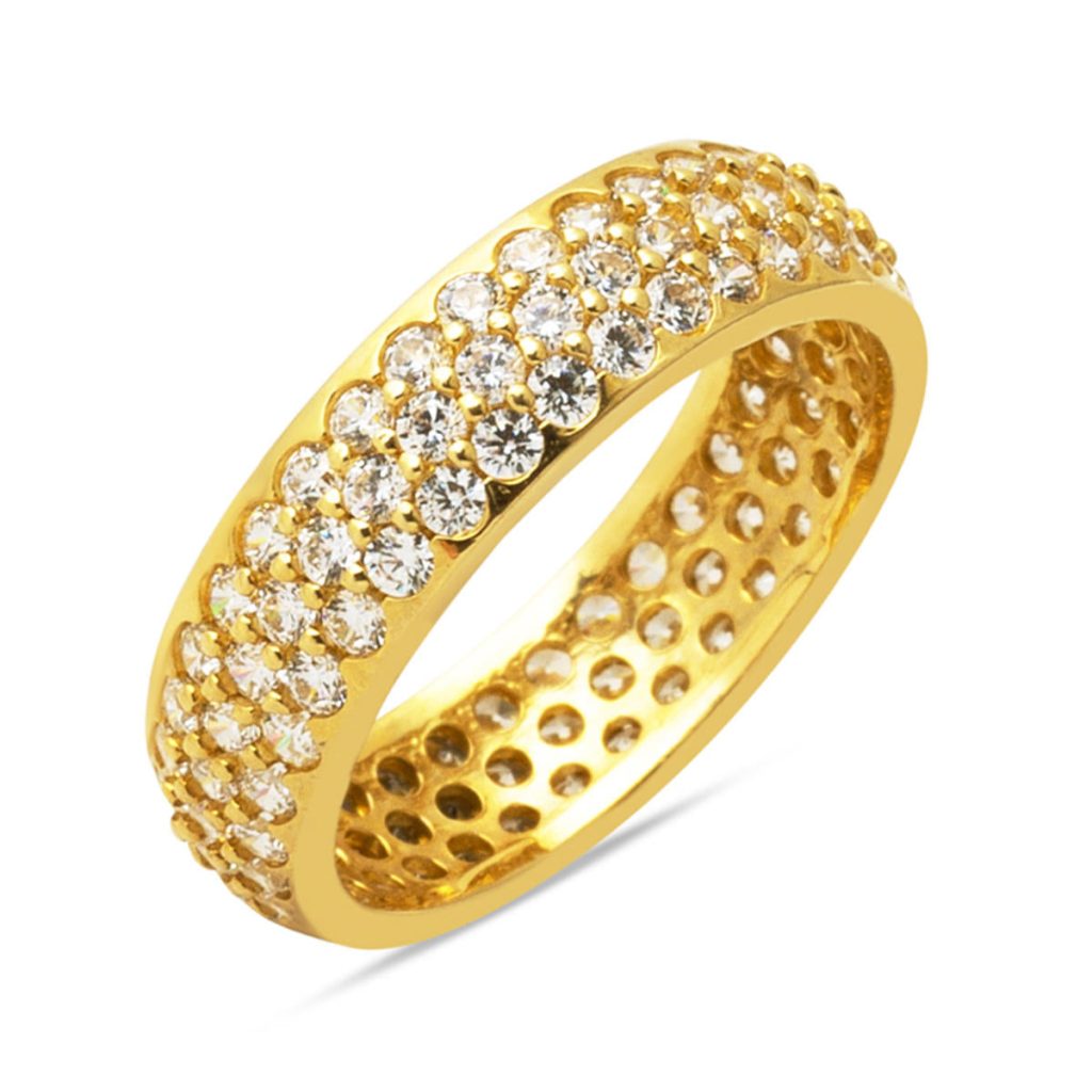 14 Carats Eternite avec Pierres Alliance Bague
