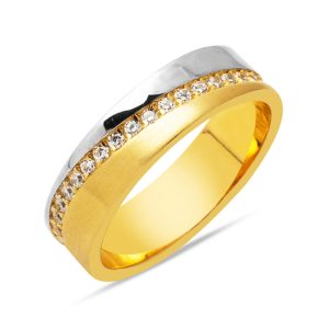 Moderne Design Or Femme Alliance Bague