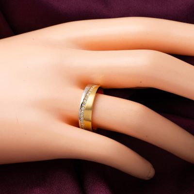 Modern Tasarım Altın Kadın Alyans Yüzük - 14K - 3.75g - EZ Gold