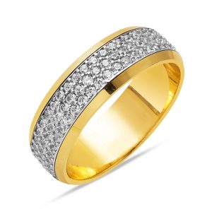 Eternity with Stones Gold Wedding Ring Ring 14 Karat