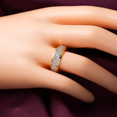 Tamtur Taşlı Altın Alyans Yüzük 14 Ayar - 14K - 4.5g - EZ Gold