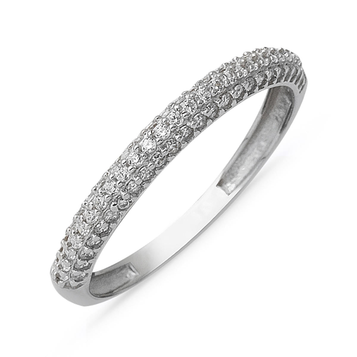 14 Carats Blanc Or Demi-Tour Bague