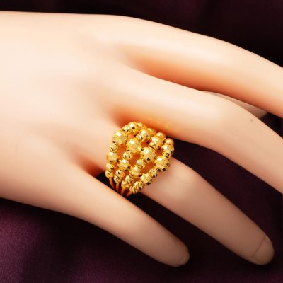 22K Dört Row Kalemli Doric Gold Ring - 22K - 7.9g - EZ Gold