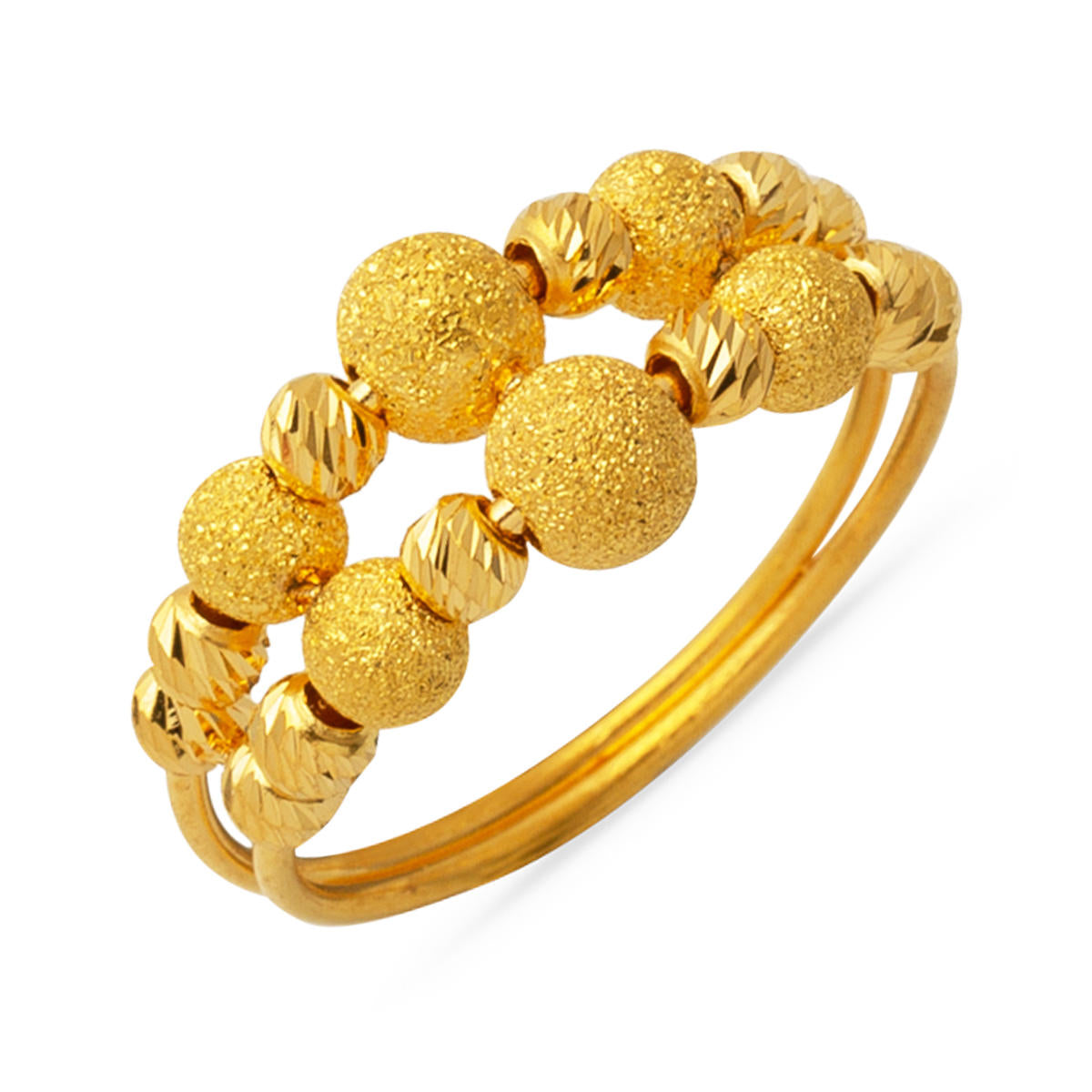 Kumlu Ball Beaded 22 Karat Gold Ring