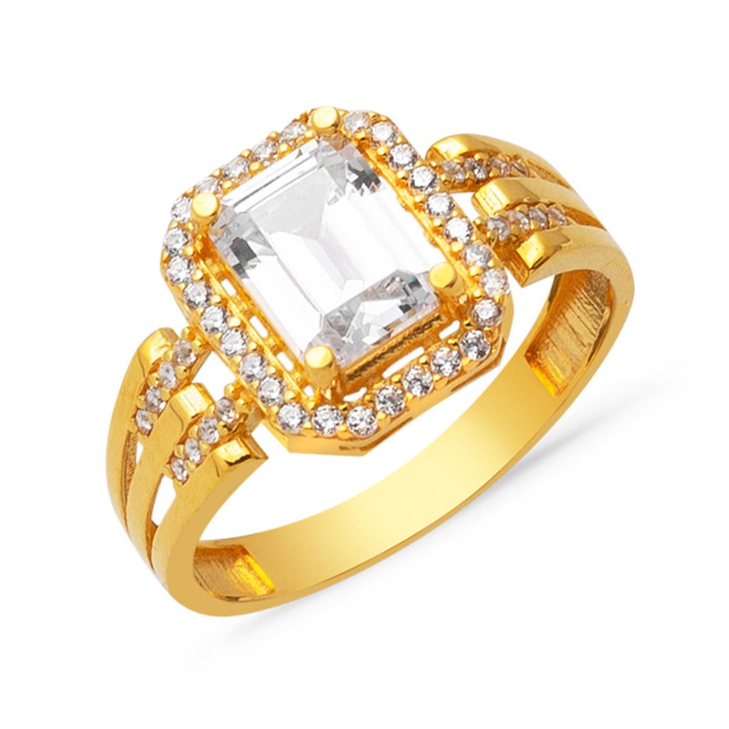 Kaburga Model 22 Karat Baguette Gold Ring