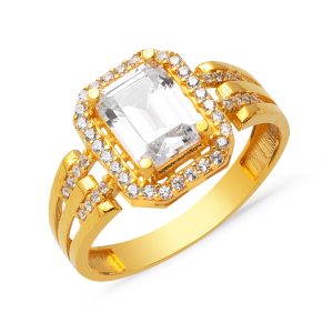 Kaburga Model 22 Karat Baguette Gold Ring