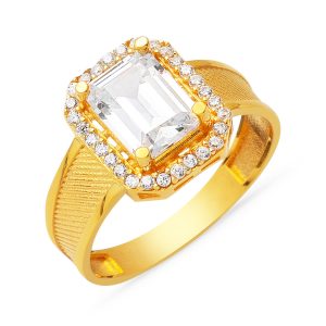 Tresse Model 22 Carats Baguette Or Bague