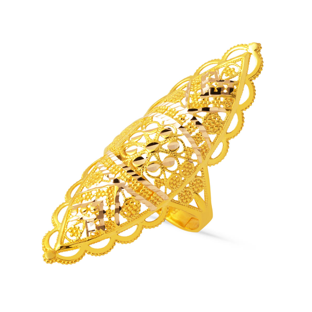 14 Karat Kalemli Mekik Gold Ring
