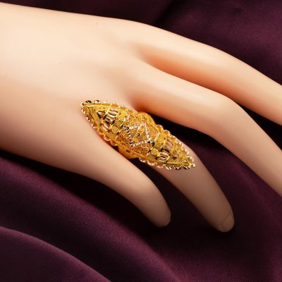 14K İşlemeli Mekik Gold Ring - 14K - 3.62g - EZ Gold