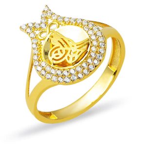 14 Carats Ottoman Monogramme Ottoman Or Bague