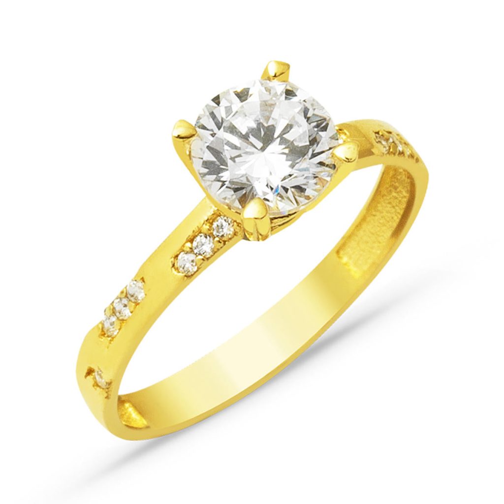 Solitaire 14 Karat Gold Ring