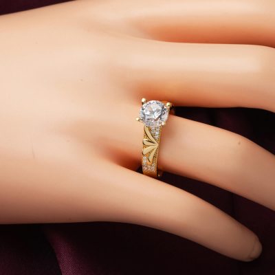 Özel Design 14K Solitaire Gold Ring - 14K - 3.2g - EZ Gold