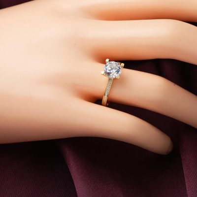 Solitaire 14K Yellow Gold Ring - 14K - 2.01g - EZ Gold