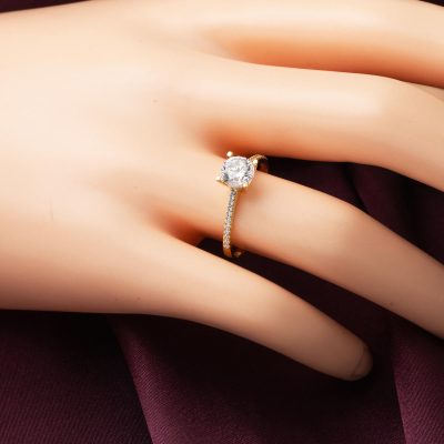 Klasik 14K Solitaire Gold Ring - 14K - 2.16g - EZ Gold